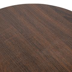 Rustic Round Table with Storage (56 x 46 cm, Brown)