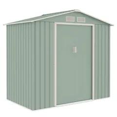 Galvanized Metal Shed (213 x 127 x 195 cm)