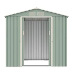Galvanized Metal Shed (213 x 127 x 195 cm)