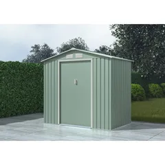 Galvanized Metal Shed (213 x 127 x 195 cm)