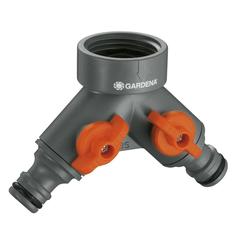 Gardena Twin-Tap Y Connector (86.4 cm, Gray/Orange)