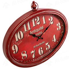 Antiquite de Paris Vintage Analog Wall Clock (Red)