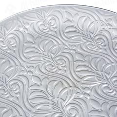 Crystal Round Plate (35 cm, Silver)