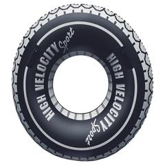 عوامة بست واي هاي فيلوسيتي دائرية بتصميم إطار (119 سم، أسود)