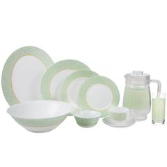 Endura AEND Mosaique Dinner Set (Set of 46, Green)