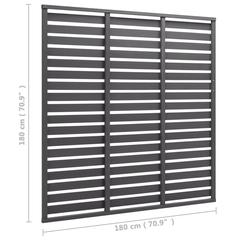 vidaXL Fence Panel WPC 180x180 cm Grey