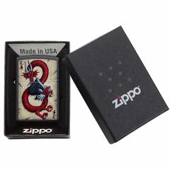 Zippo Dragon Ace Design Windproof Lighter, 29840 218 (Black Matte)