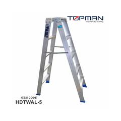 Topman Aluminum Heavy Duty 5-Step Double Sided Ladder, Hdtwal5 (148 x 48 x 23 cm)