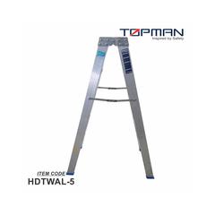 Topman Aluminum Heavy Duty 5-Step Double Sided Ladder, Hdtwal5 (148 x 48 x 23 cm)