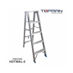 Topman Aluminum Heavy Duty 5-Step Double Sided Ladder, Hdtwal5 (148 x 48 x 23 cm)