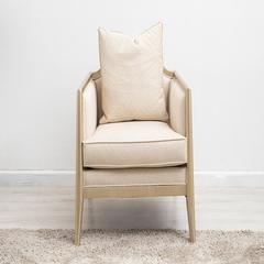 Stanley Single Seater Fabric & Wood Sofa Pan Emirates