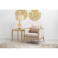Stanley Single Seater Fabric & Wood Sofa Pan Emirates