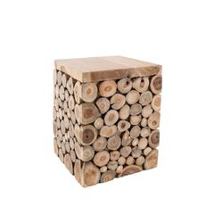 Khashabeesta Bojo Teak Wood Stool (35 x 35 x 45 cm)