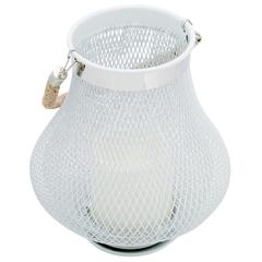 Living Space Metal Lantern (17.5 x 20.5 cm, White)