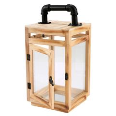 Living Space Wooden Lantern (18 x 18 x 37.5 cm)