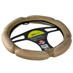X-cessories Racing Grip Steering Wheel Cover (Leather, Light Brown)