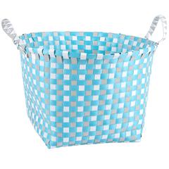 Honey-Can-Do Woven Basket (40.6 x 27.9 cm, Blue)