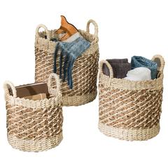 Honey-Can-Do Woven Storage Bin (Set of 3, Brown)