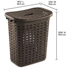 Sterilite Weave Hamper (51 x 36 x 75 cm, Brown)