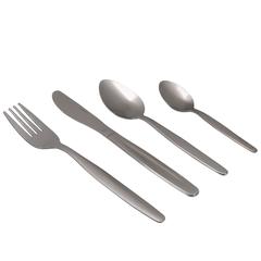 Sabichi Plain Day To Day Cutlery Set (Set of 16, Silver)