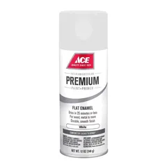 Ace Premium Flat White Paint + Primer Enamel Spray 340g