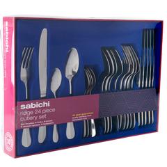Sabichi Ridge Cutlery Set (Set of 24)