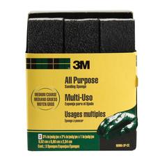 3M All-Purpose Sanding Sponge, Medium Coarse (9.52 x 6.66 x 2.54 cm, 3 Pc.)