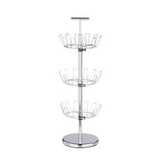 Honey-Can-Do Shoe Tree Rack (3 Tier, Chrome)