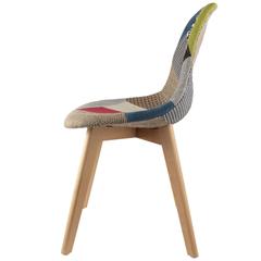 Home Deco Factory Scandinavian Patchwork Chair (Multicolor)