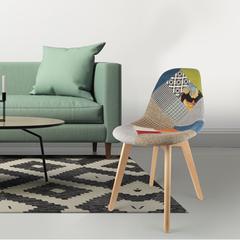 كرسي هوم ديكو فاكتوري بتصميم رقع إسكندنافي (متعدد الألوان)