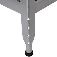 مقعد فمعدني بدون ظهر من هوم ديكو فاكتوري (37 × 37 × 42.5 سم، رمادي)