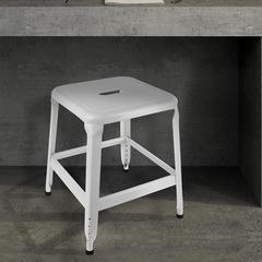 مقعد معدني بدون ظهر من هوم ديكو فاكتوري (37 × 37 × 42.5 سم، أسود)