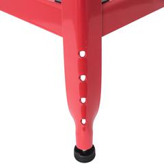 مقعد معدني بدون ظهر من هوم ديكو فاكتوري (37 × 42.5 سم، أحمر)