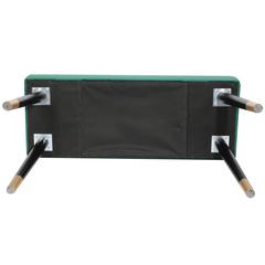 مقعد هوم ديكو فاكتوري مخملي (78.5 × 30 × 45 سم، أخضر)