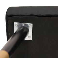 مقعد هوم ديكو فاكتوري مخملي (78.5 × 30 × 45 سم، أسود)