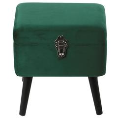 مقعد هوم ديكو فاكتوري بمساحة تخزين (40 × 33.5 × 40 سم، أخضر)