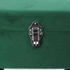 مقعد هوم ديكو فاكتوري بمساحة تخزين (40 × 33.5 × 40 سم، أخضر)
