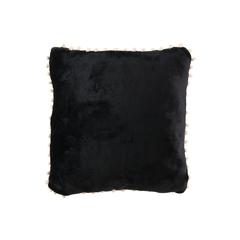 Home Deco Factory Pompom Cushion (40 x 40 x 10 cm, Black)