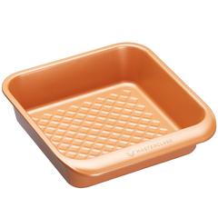 MasterClass Smart Ceramic Stackable Square Baking Tray (24 x 24 cm, Copper)