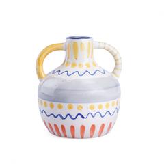 Anthro Ceramic Vase (13.5 x 12.5 x 15 cm, Pastel)