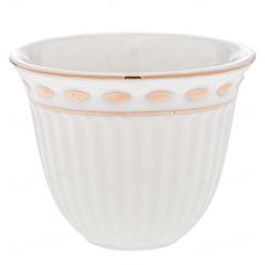 Homeworks Qahwa Cup with Dotted Border (80 ml, Set of 12, White)