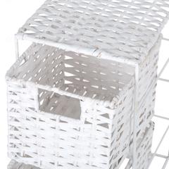 Wilko Split Wood 2 Drawer Storage Unit (20 x 18 x 33 cm, White)
