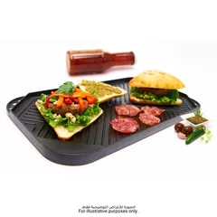 Grill Pro Non-Stick Cast Aluminum Griddle, 91652 (28 x 50 x 2.5 cm, Black)