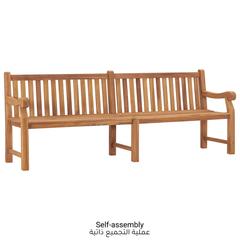 3-Seater Teak Wood Garden Bench vidaXL