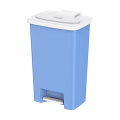 Cosmoplast Plastic Step-on Waste Bin W/Pedal (44 L, Sky Blue)