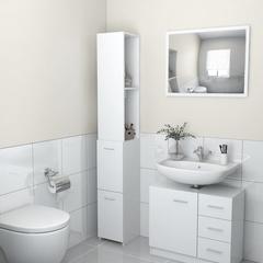 vidaXL Bathroom Cabinet White 25x25x170 cm Engineered Wood