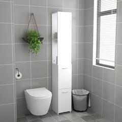 vidaXL Bathroom Cabinet White 25x25x170 cm Engineered Wood