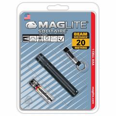 Maglite Solitaire 1-Cell AAA Incandescent Flashlight, K3A016 (Black, 2 Lumen)