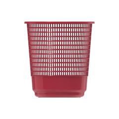 Cosmoplast Plastic Round Waste Paper Basket (15 L, Dark Red)