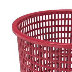 Cosmoplast Plastic Round Waste Paper Basket (15 L, Dark Red)